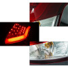 2012-2014 Ford Focus Hatchback LED Tail Lights (Chrome Housing/Red Lens)