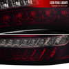 2001-2004 Mercedes Benz W203 C-Class Sequential Turn Signal LED Tail Lights (Chrome Housing/Red Smoked Lens)