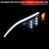 2015-2018 Mercedes-Benz C-Class W205 Full LED Projector Headlights with Sequential Turn Signal (Glossy Black Housing/Light Smoked Lens)