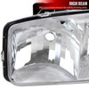 1999-2006 GMC Sierra/2007 Sierra Classic/2000-2006 Yukon/XL Factory Style Headlights and Bumper Lights with Amber Reflector (Chrome Housing/Clear Lens)