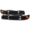 1999-2006 GMC Sierra/2007 Sierra Classic/2000-2006 Yukon/XL Factory Style Bumper Lights (Matte Black Housing/Clear Lens)