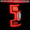 2019-2024 Dodge RAM 2500/3500 Red LED Bar Sequential Signal Tail Lights (Black Housing/Clear Lens)