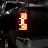 2019-2022 Dodge RAM 2500/3500 Red LED Bar Sequential Signal Tail Lights (Black Housing/Clear Lens)