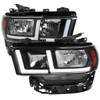 2019-2022 Dodge RAM 2500/3500/4500/5500 LED Bar Factory Style Headlights (Matte Black Housing/Clear Lens)