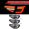 2008-2014 Subaru Impreza WRX Hatchback LED White Sequential Tube Tail Lights (Matte Black Housing/Clear Lens)