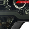 2009-2014 Ford F-150 LED Strip Projector Headlights (Chrome Housing/Smoked Lens)