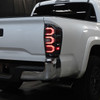 2016-2022 Toyota Tacoma Sequential Signal LED Tail Lights (Jet Black Housing/Clear Lens)