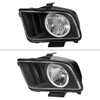 2005-2009 Ford Mustang LED Halo Factory Style Headlights (Matte Black Housing/Clear Lens)