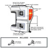 2017-2019 Ford F-250/F-350/F-450/F-550 LED C-Bar Projector Headlights w/ Switchback Sequential Turn Signals (White Housing/Clear Lens)
