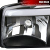 1999-2006 GMC Sierra Denali/2007 Sierra Classic Denali/2000-2006 Yukon/XL Denali Factory Style Headlights with LED Sequential Turn Signal Bumper Lights (Matte Black Housing/Clear Lens)