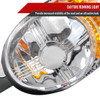 1999-2006 GMC Sierra/2007 Sierra Classic/2000-2006 Yukon XL Denali Factory Style Turn Signal Bumper Lights (Chrome Housing/Clear Lens)