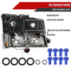 2003-2007 Chevrolet Silverado /2002-2006 Chevrolet Avalanche LED Bar Factory Style Headlights (Chrome Housing/Clear lens)
