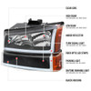 2003-2007 Chevrolet Silverado /2002-2006 Chevrolet Avalanche LED Bar Factory Style Headlights (Matte Black Housing/Clear lens)