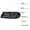 2000-2005 Chevrolet Impala LED Bar Factory Style Headlights  (Matte Black Housing/Smoked Lens)
