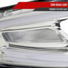 2013-2016 Dodge Dart Switchback Sequential Animated LED Bar Projector Headlights (Chrome Housing/Clear Lens)