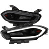 2013-2016 Dodge Dart Switchback Sequential Animated LED Bar Projector Headlights (Matte Black Housing/Smoke Lens)