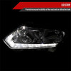 2014-2016 Nissan Rogue LED Strip Factory Style Headlights (Chrome Housing/Smoke Lens)