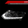 2014-2016 Nissan Rogue LED Strip Factory Style Headlights (Chrome Housing/Clear Lens)