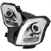 2003-2007 Cadillac CTS Halo Switchback Sequential LED Turn Signal Projector Headlights (Chrome Housing/Clear Lens)