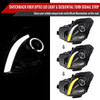 2003-2007 Cadillac CTS Halo Switchback Sequential LED Turn Signal Projector Headlights (Matte Black Housing/Clear Lens)