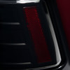 2009-2018 Dodge RAM 1500/2019-2022 RAM 1500 Classic/2010-2018 RAM 2500 3500 Red LED Bar Tail Lights (Matte Black Housing/Smoked Lens)