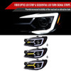 2006-2007 Subaru Impreza WRX STI LED Bar Sequential Turn Signal Projector Headlights (Glossy Black Housing/Clear Lens)