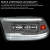 2009-2018 Dodge RAM 1500 / 2019 RAM Classic / 2010-2018 RAM 2500 3500 Switchback Sequential Full LED Projector Headlights (White Housing/Clear Lens)