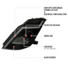 2003-2005 Nissan 350Z Switchback Sequential Turn Signal Animated LED Bar Projector Headlights (Matte Black Housing/Smoked Lens)