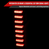 2015-2017 Ford F-150 Sequential Turn Signal Animated Red LED Bar Tail Lights (Black Housing/Smoked Lens)