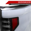 2018-2020 Ford F-150 Sequential Turn Signal Animated White LED Bar Tail Lights (Matte Black Housing/Clear Lens)