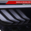 2015-2017 Ford Mustang HID-Type  LED Sequential Turn Signal Projector Headlights (Glossy Black Housing/Smoked Lens)