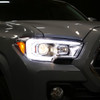 2016-2023 Toyota Tacoma Switchback Sequential LED C-Bar Projector Headlights (Chrome Housing/Clear Lens)