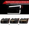 2004-2012 Chevrolet Colorado/GMC Canyon LED Sequential Turn Signal Projector Headlights and Corner Lamp Assembly (Matte Black Housing/Smoked Lens)
