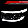 2006-2008 Dodge RAM 1500/ 2006-2009 RAM 2500 3500 LED Tube Factory Style Headlights with Amber Reflector (Chrome Housing/Light Smoked Lens)