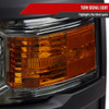 2014-2015 Chevrolet Silverado 1500 Factory Style Headlights w/ Black Trim (Chrome Housing/Light Smoke Lens)