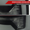 2007-2009 Dodge RAM 1500/2500/3500 White LED Bar Tail Lights (Matte Black Housing/Smoked Lens)