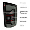 2007-2009 Dodge RAM 1500/2500/3500 White LED Bar Tail Lights (Matte Black Housing/Smoked Lens)