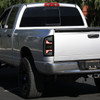 2007-2009 Dodge RAM 1500/2500/3500 White LED Bar Tail Lights (Matte Black Housing/Smoked Lens)