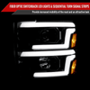 2015-2019 Chevrolet Silverado 2500HD/3500HD Switchback Sequential LED Turn Signal Projector Headlights (Matte Black Housing/Clear Lens)