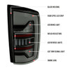 2002-2006 Dodge RAM 1500/2500/3500 White LED Bar Tail Lights (Matte Black Housing/Smoked Lens)