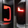 2002-2006 Dodge RAM 1500/2500/3500 White LED Bar Tail Lights (Matte Black Housing/Smoked Lens)