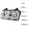 2005-2010 Chrysler 300 Factory Style Headlights (Chrome Housing/Clear Lens)