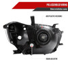 2008-2010 Toyota Highlander Factory Halogen Replacement Headlights (Matte Black Housing/Clear Lens)
