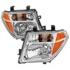 2005-2008 Nissan Frontier/2005-2006 Pathfinder Factory Style Headlights (Chrome Housing/Clear Lens)