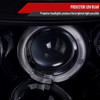 2006-2011 Honda Civic Coupe Dual Halo Projector Headlights (Glossy Black Housing/Smoke Lens)