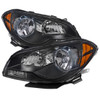 2008-2012 Chevrolet Malibu LS/LT/LTZ/Hybrid Crystal Headlights w/ Amber Reflectors (Matte Black Housing/Clear Lens)