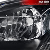 2008-2012 Chevrolet Malibu LS/LT/LTZ/Hybrid Crystal Headlights w/ Amber Reflectors (Matte Black Housing/Clear Lens)
