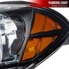 2008-2012 Chevrolet Malibu LS/LT/LTZ/Hybrid Crystal Headlights w/ Amber Reflectors (Matte Black Housing/Clear Lens)