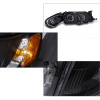 1993-1997 Toyota Corolla Factory Style Headlights & Corner Lights Pair w/ Bulbs (Matte Black Housing/Clear Lens)