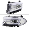 2015-2023 Dodge Charger LED Strip Projector Headlights w/ LED Sequential Turn Signal (Chrome Housing/Clear Lens)